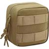 ZEPFJHE 10x10x5cm Nylon Cintura Hanging Bag con Partizione di Stoccaggio e Fascia Elastica per Dispositivo Esterno Nylon Gear Case