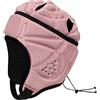 RNXRZANK Casco Protettivo Morbido Ad Alta Densità per Rugby, Calcio, Hockey, Rosa