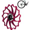 Generico Ruota fantino per bici | Ruota guida deragliatore posteriore bici - Puleggia del deragliatore in ceramica resistente all'usura 14T/15T/16T, resistente agli urti e liscia per il trasporto a catena