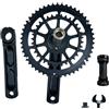 Beimus Guarnitura per biciclette da 165 mm cava integrata a doppia velocità rotonda corona per mountain bike guarnitura 34T-50T
