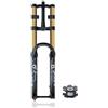 LHHL DH MTB Forcella Ammortizzata Aria 27.5/29 Downhill Mountain Bike Bici Forcella Anteriore Doppia Spalla Assale Passante Boost 15x110mm Corsa 180mm(Black,29in)