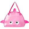 Derwrtup Borsa a rete per giocattoli da spiaggia, organizer pieghevole a forma di pesce, borsa a rete per riporre giocattoli da spiaggia, per ragazzi, bambini, prescolari, viaggi, piscina,