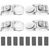 FOYTOKI Set di 4 Swim Goggles Buttons in Plastico Nero Quick Adjustability e Secure Fit, Accessorio per Nuoto per Occhialini Nuoto Mare in Atmosfera Estiva