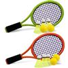 Crefotu Racchetta da tennis per bambini con borsa da trasporto, 4 palline da allenamento morbide e 6 volani da badminton, set regalo racchetta da tennis per bambini sport outdoor e indoor