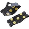 Laymotric Tacchetti da ghiaccio flessibili per scarpe e stivali con cinque punte in acciaio, dispositivo di trazione antiscivolo per neve e ghiaccio per passeggiate in condizioni climatiche estreme fredde (nero