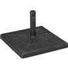 Base Per Ombrellone Di 19kg E 51x51x32 Cm In Resina E Acciaio Per Pali Ø32mm, Ø38mm E Ø48mm, Nero