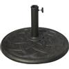Base Per Ombrellone In Resina 19kg Con Decorazioni E Accoppiatore, Antiruggine, ?54.5cm, Bronzo