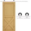 Kit Per Porta Scorrevole Con Binario 183cm, Rotelle E Minuteria Inclusa, Bianco