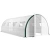 Serra A Tunnel 6x3 M Con 2 Ingressi E 8 Finestre, In Pe, Poliestere E Acciaio Zincato, Bianco E Verde