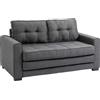 Divano Letto In Tessuto 2 Posti Con Imbottitura E Molle, 151x75x85 Cm, Grigio