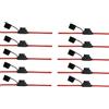 Offgridtec 005018 Supporto per fusibile piatto, Rosso, 10 Stk