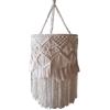 Xdyyjrasa Paralume Boho in fibra naturale macramè intrecciato a mano con nappe - Copertura per lampada a sospensione per arredamento camera da letto dormitorio (Stile-1)