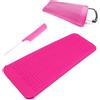 SEMINISMAR Tappetino da viaggio resistente al calore, in silicone, per capelli, in ferro crespo per capelli, rosso rosa