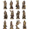 Veronese Design Set di 12 statuette in miniatura con divinità e dee norrene, finitura bronzata