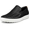 ECCO Women's Soft 7 Woven Slip-On 3.0 Sneaker, Black, 4-4.5