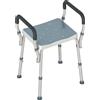 HOMCOM Sgabello Doccia in Alluminio, Sgabello Bagno ad Altezza Regolabile 57-69