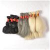 Xigaocun Hair 25 cm di lunghezza 200 grammi 100% capelli di animali trucco cappuccio parrucca uncinetto materiale yak capelli fascio barba taglio baffi (grigio)
