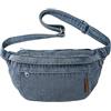 Huraoerrrr BASSE CROVE DENIM Cross per donne, pacchetto Fanny Fanny Blue Fashion Trendy con cinturino regolabile, capacità