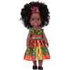 Faroby Bambola Nera, Bambole Nere da 14 Pollici per Ragazze con Abiti Modificabili e Acconciatura Afro, Bambola in Gomma Morbida per Bambini dai 3 Anni in su, Bambole
