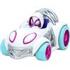 Jazwares Spidey and his Amazing Friends- Webbed Wheelie Pull Back Vehicle-Caratteristiche Built Super Hero-Giocattoli con i Tuoi amichevoli Spidey Quartiere Spideys, Colore Rosa e Bianco, SNF0016