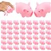 Yeaxxsqy Mini Maiali 50 Pezzi Maialini in Gomma Giocattolo da Bagno - Galleggiante Squeak Piggy Giocattoli per Vasca da Bagno per Halloween Natale Animali da Fattoria Stile Bomboniere1, Plastica