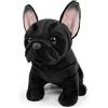 Ngbbby Animale di Peluche Bulldog Francese 8, 7 Pollici Morbido e Carino Bulldog Peluche Realistico Cane Nero di per Ragazzi e Ragazze