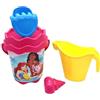 WOOPARTY Set Giochi Mare Disney Principesse 5 Pezzi per Bambini - Secchiello con Accessori Spiaggia, Annaffiatoio, Paletta, Rastrello e Formina - Giocattoli Mare Estate Bambini