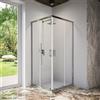 Parama Box doccia 75x75 cm angolare scorrevole profili cromati vetro 6mm trasparente h185 | Tonga
