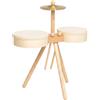 Set Tamburo con Piatto Supporto a Tre Gambe Batteria Giocattolo in Legno