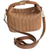 Elyebxj Borsa a Tracolla in Paglia da Donna, Elegante Borsa in Paglia con Tracolla Regolabile e Manico Superiore, Tessuto con Chiusura a Cerniera, per Le Vacanze estive al Mare e Tessuto
