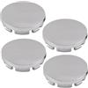 Whyzsjnclg Capite centrali, tappi centrali ruote 4pcs 56 mm (2 pollici) ABS comune per i cerchi di sostituzione Accessori per la polvere per automobile, argento