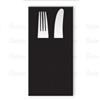 RO.IAL SRL Tovagliolo portaposate 40x40 unito light nero 25 pz - pocket - tovaglioli