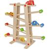 Eichhorn 100002029 Pista di rotolamento grande in legno di pino, 7 pezzi, con 6 elementi di rotolamento, pista di palline per bambini a partire da 1 anno, dimensioni: 67 x 56 cm