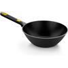 BRA Wok in alluminio pressofuso con rivestimento antiaderente a tre strati, Daily Pro, ø28 cm