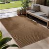 Carpetsale24 Tappeto Interno Esterno Impermeabile Look Naturale Juta Ideale per Soggiorno Cucina Terrazza e Balcone, Dimensioni: 160x230 cm
