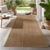 Carpetsale24 Tappeto Interno Esterno Impermeabile Look Naturale Juta Ideale per Soggiorno Cucina Terrazza e Balcone, Dimensioni: 80x250 cm