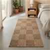 Carpetsale24 Tappeto Interno Esterno Impermeabile Look Naturale Juta Ideale per Soggiorno Cucina Terrazza e Balcone, Dimensioni: 80x150 cm