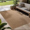 Carpetsale24 Tappeto Interno Esterno Impermeabile Look Naturale Juta Ideale per Soggiorno Cucina Terrazza e Balcone, Dimensioni: 120x170 cm