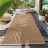 Teppium Tappeto Interno Esterno Impermeabile Look Naturale Juta Ideale per Soggiorno Cucina Terrazza e Balcone, Dimensioni: 80x250 cm