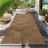 Teppium Tappeto Interno Esterno Impermeabile Look Naturale Juta Ideale per Soggiorno Cucina Terrazza e Balcone, Dimensioni: 80x150 cm
