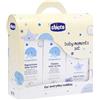 CHICCO BABY MOMENTS SET BAGNOCHIUMA PELLI DELICATE 200 ML + SHAMPOO PELLI DELICATE 200 ML + PASTA CAMBIO PELLI DELICATE 100 ML