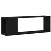 Mhdvray Mobile TV da parete nero, 100 x 24 x 63 cm, mobile TV in legno, mobile basso sospeso salvaspazio per soggiorno, set moderno