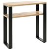 HAKU Möbel Consolle rovere, nero, MDF, metallo - Dim. L 70 cm x A 75 cm x P 28 cm, Stile Moderno