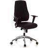 HJH Office 608000 Sedia da Ufficio PRO-TEC 200 Tessuto, Sedia Scrivania Girevole ergonomica, Braccioli e Schienale Regolabili, Nero