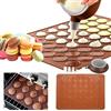 Heveer Stampo per Macarons Antiaderente 48 Fori - Set Stampi in Silicone con Tappetini, Penna Decorativa e 4 Ugelli per Cupcake e Dessert