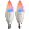 Govee E14 Lampadina Intelligente RGBWW, Compatibile con Matter e Google Assistant, 450LM, Controllo di Gruppo, 4.8W, fai da te, 16 Milioni di Colori, 54 Scene, Set di 2