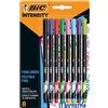 BIC Intensity Fineliners, Pennarelli Punta Fine Colorati, Colori Assortiti, 8 Unità, Cancelleria Scuola e Università