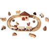 Trenino Legno Pezzi a Incastro Trenino Giocattolo in Legno Accessori Scenici