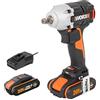WORX WX272 NITRO avvitatore a percussione 20 V - 300 Nm, 3 vel., luce LED - vari lavori avvitamento - con batteria, caricatore