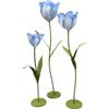 Grtheenumb Fiori Giganti|Grandi Fiori per Decorazioni, 3 Pezzi Artificiali Giganti, Grandi per Decorazioni, Tulipani in Schiuma Eva Blu Sfumato con Base per Matrimonio, Vetrina, per Palcoscenico e F